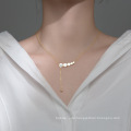 Shangjie Oem Joyas Mode einfache Halsketten Schmuck 925 Sterling Silber Halsketten runden Schalenperlen Anhänger Geometrische Ohrringe